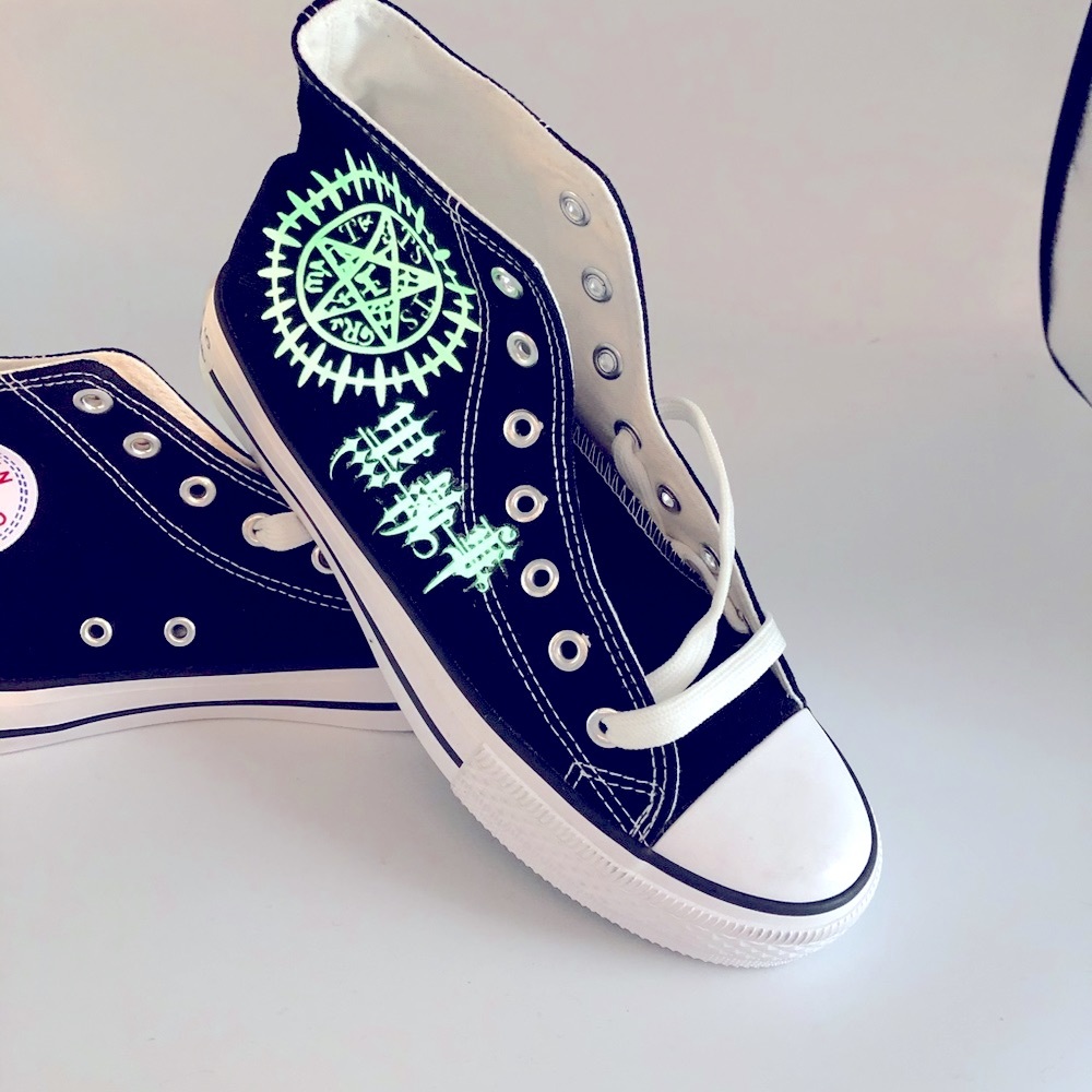 “NEW “BRIGHT HITOPS GLOW IN THE  DARK AWESOME UNIQUE SNEAKERS NEW NEW NEW - Picture 5 of 8